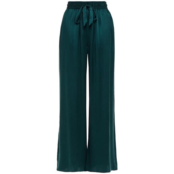 Zimmermann Pants - Zimmermann Gathered Teal Wide-Leg Size 3 Pants